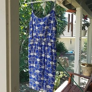 Sz. M blue & white floral strappy summer dress